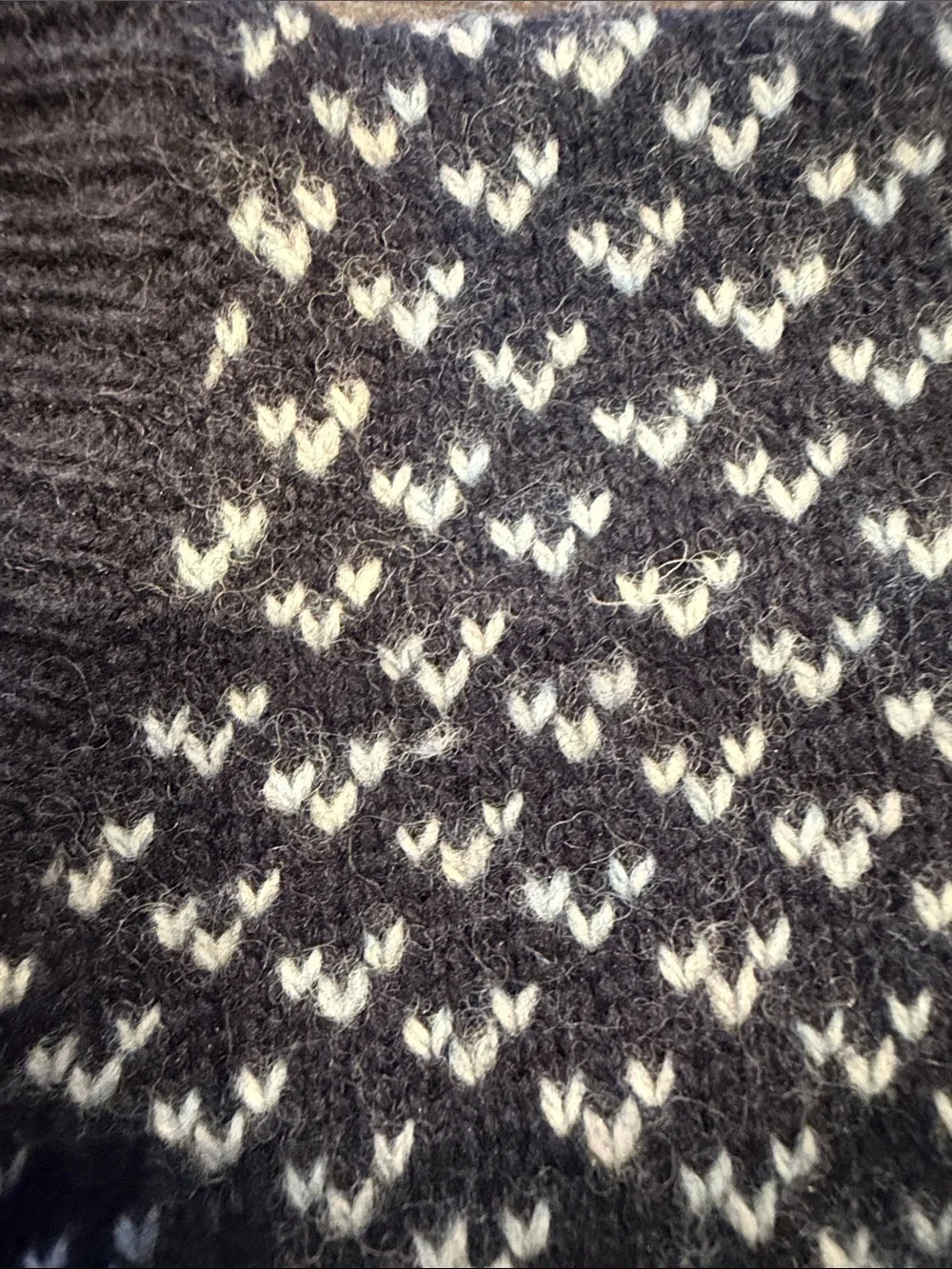 J. Crew Navy and White Patterned Crewneck Sweater